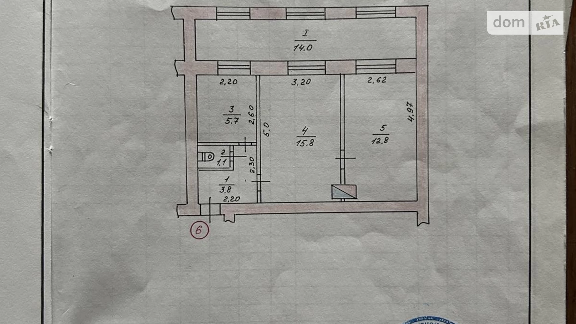 2-комнатная квартира 54.7 кв. м в Тернополе, ул. Збаражская, 12