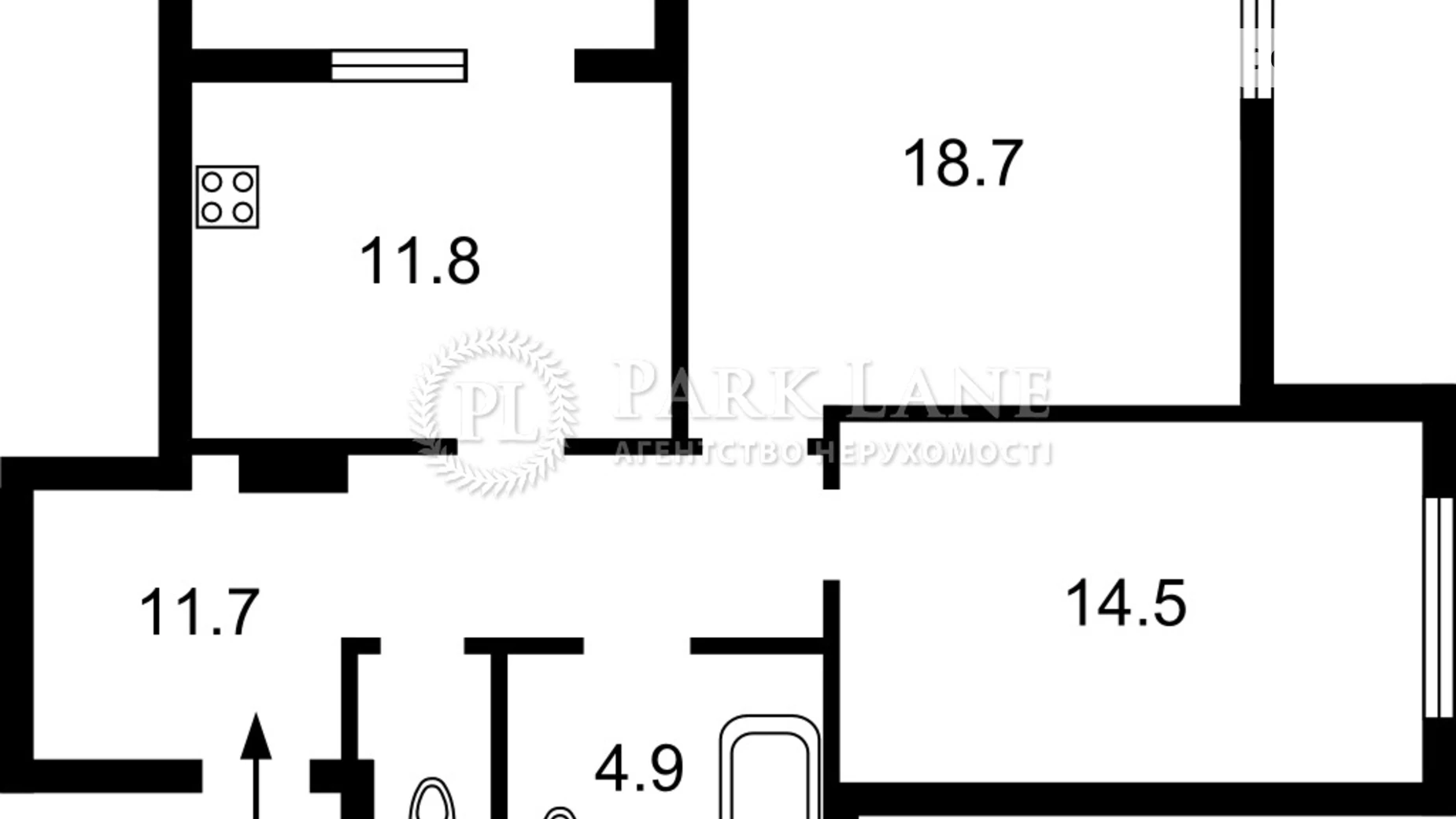 Продается 2-комнатная квартира 69 кв. м в Киеве, ул. Драгоманова, 2А