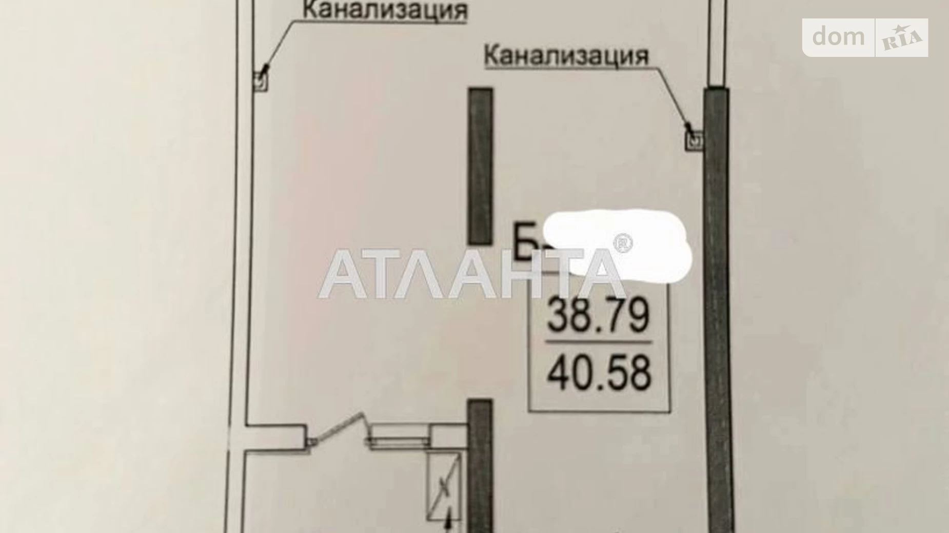 Продається 1-кімнатна квартира 40.58 кв. м у Одесі, вул. Дача Ковалевського - фото 3