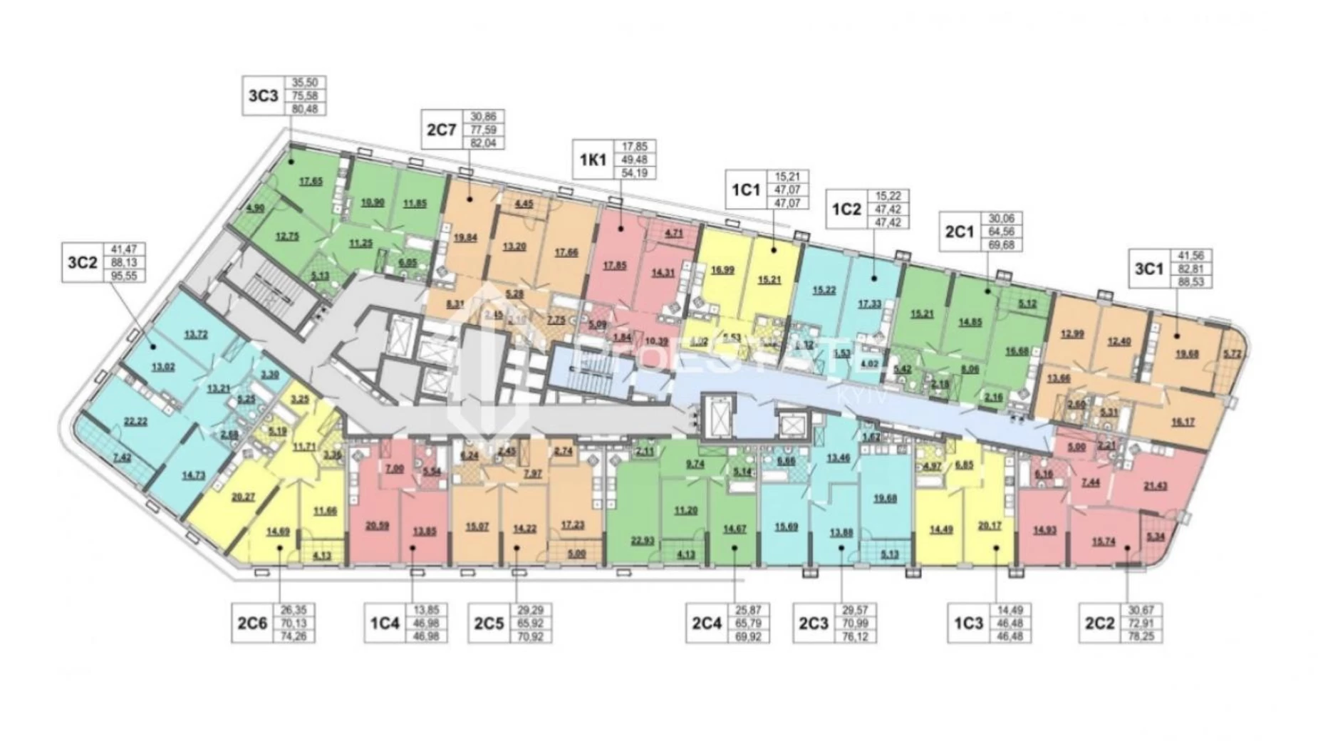 Продается 2-комнатная квартира 70.92 кв. м в Киеве, ул. Днепровская