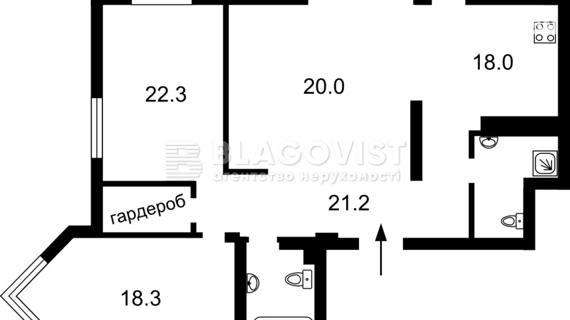 Продается 3-комнатная квартира 133 кв. м в Киеве, ул. Соломенская, 15А