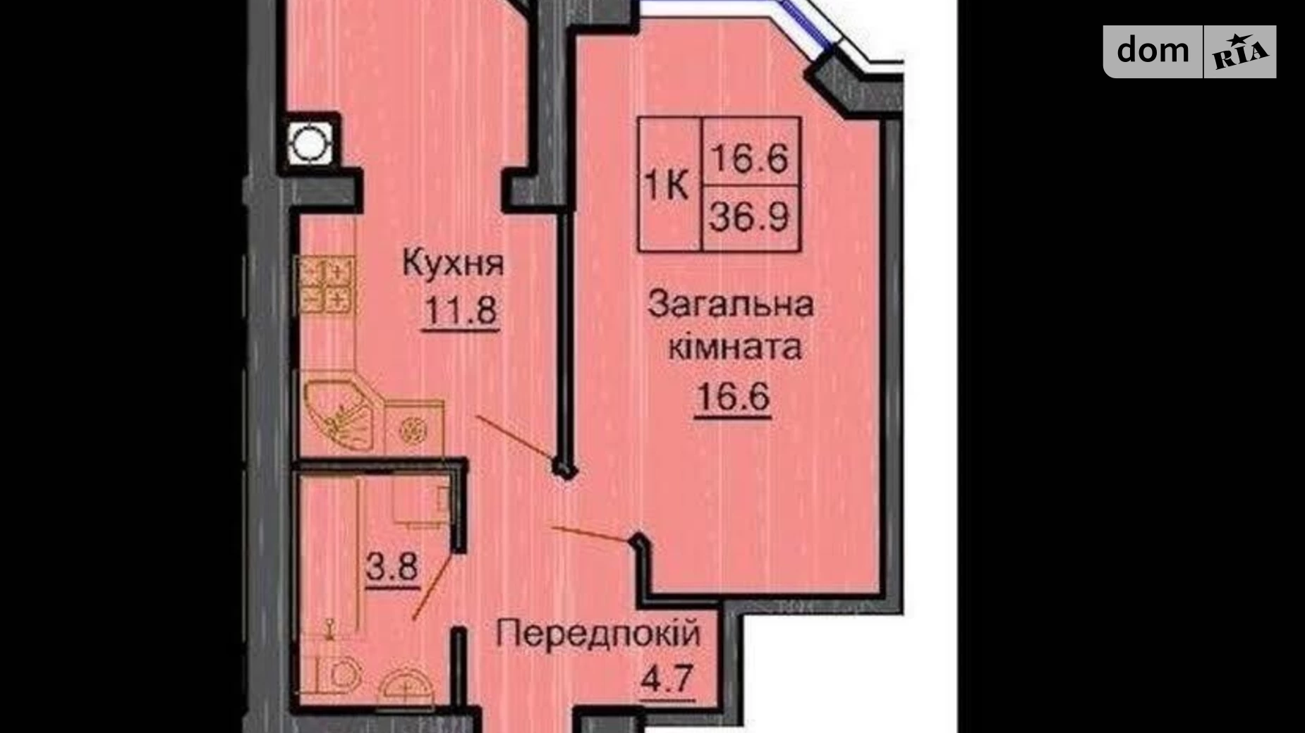 Продается 1-комнатная квартира 37 кв. м в Софиевской Борщаговке, ул. Яблоневая, 15 - фото 2