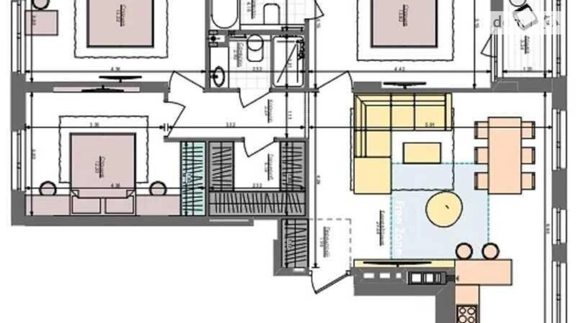 Продается 3-комнатная квартира 89 кв. м в Киеве, ул. Салютная, 2Б