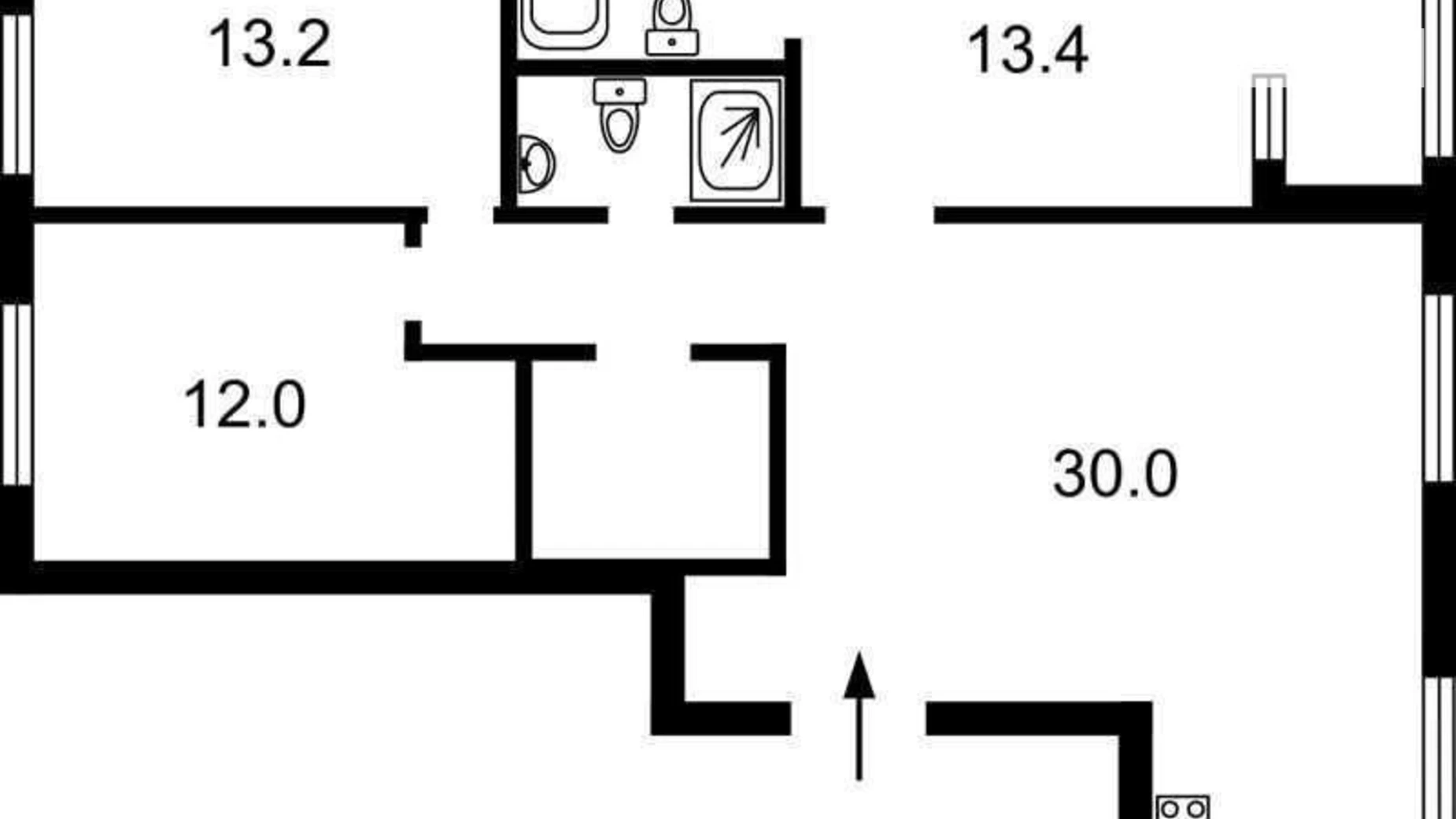 Продается 3-комнатная квартира 89 кв. м в Киеве, ул. Салютная, 2Б