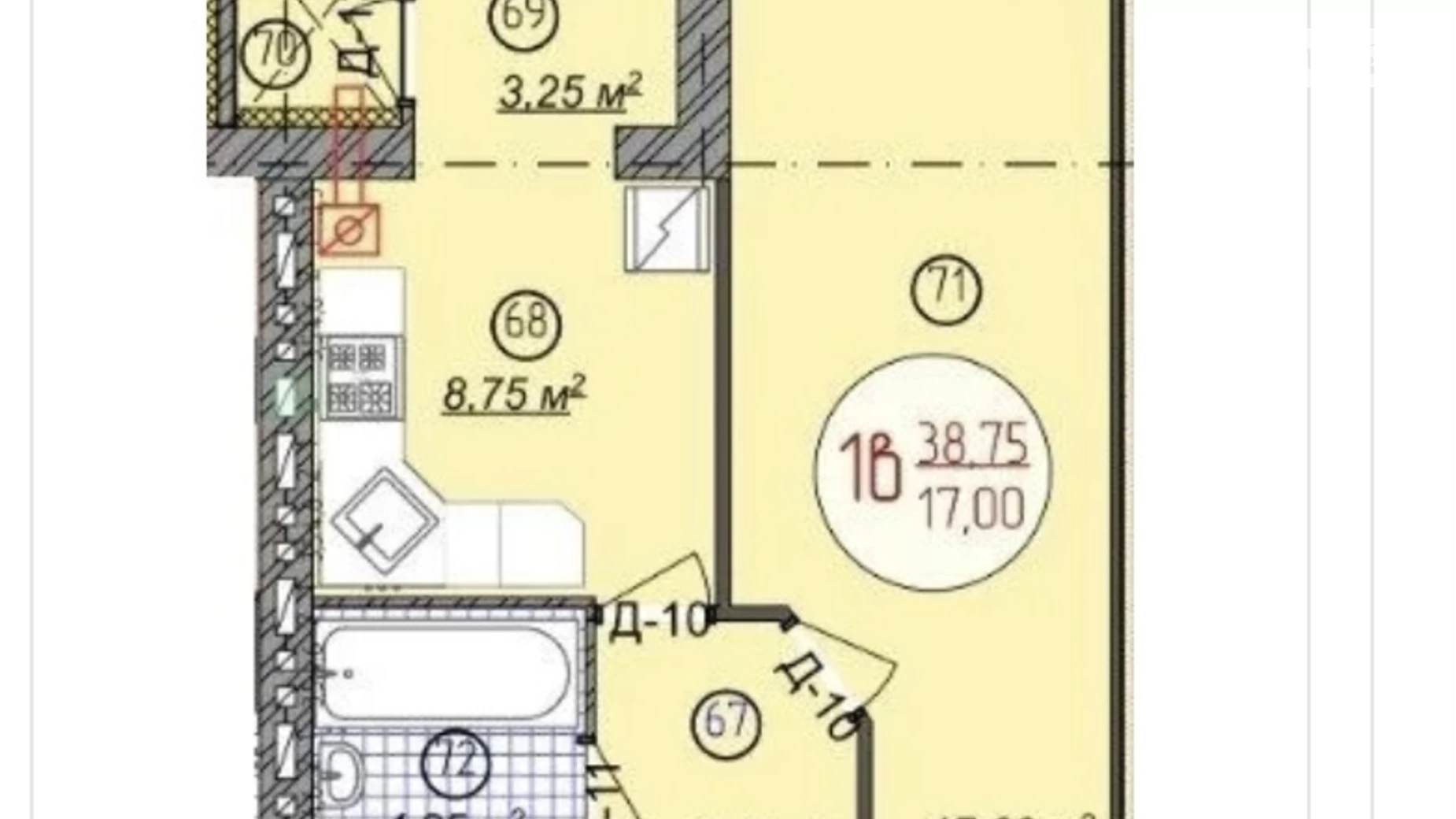 Продається 1-кімнатна квартира 39 кв. м у, цена: 29000 $ - фото 3