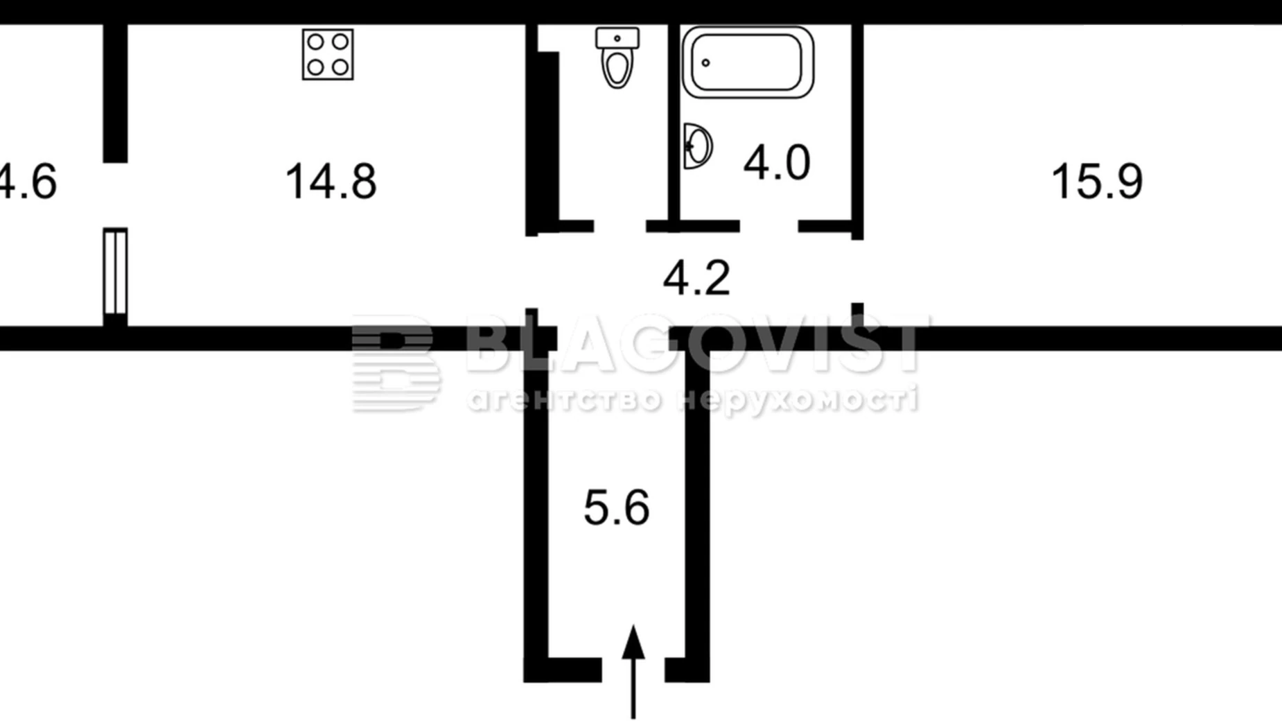 Продается 1-комнатная квартира 52 кв. м в Киеве, ул. Ревуцкого, 54Б - фото 5