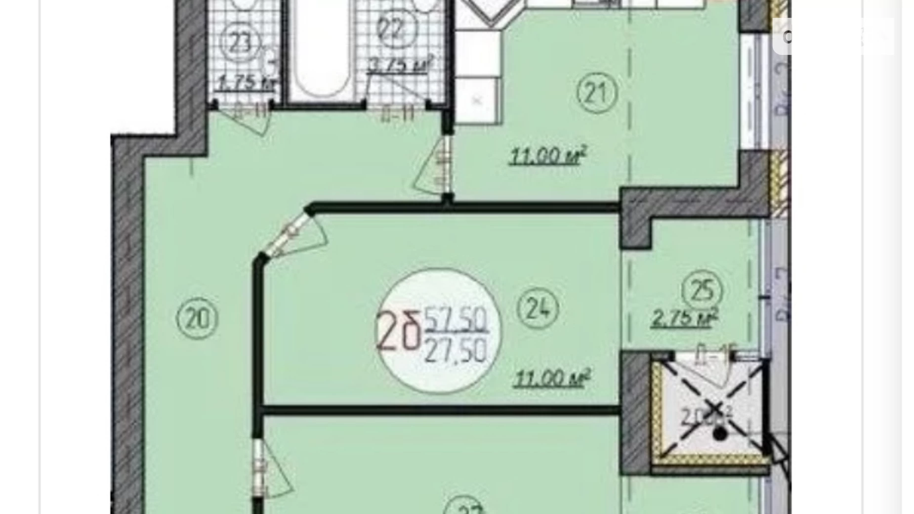 Продається 2-кімнатна квартира 59 кв. м у Стрижавці, вул. Київська - фото 3