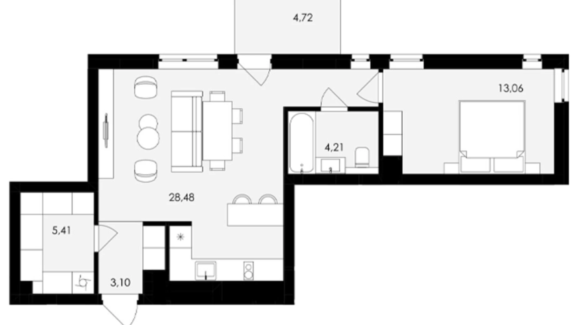 Продается 1-комнатная квартира 55.71 кв. м в Сокольниках, ул. Героев Майдана - фото 3
