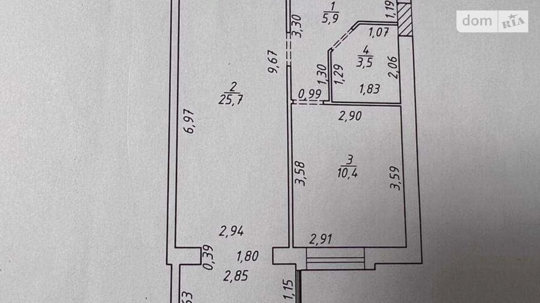 Продается 1-комнатная квартира 46 кв. м в Сумах, ул. Харьковская, 6