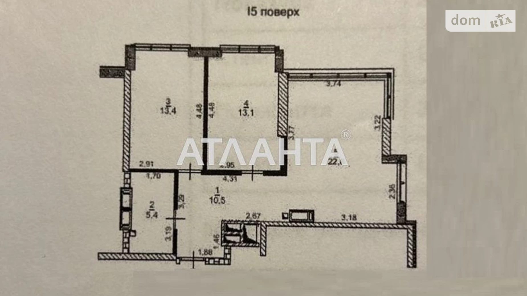 Продается 2-комнатная квартира 65.2 кв. м в Одессе, ул. Академика Филатова, 22 - фото 2