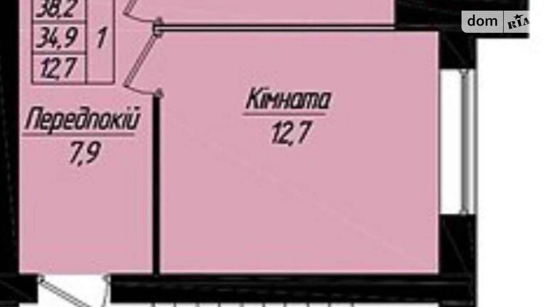 1-комнатная квартира 39 кв. м в Тернополе, ул. Тернопольская