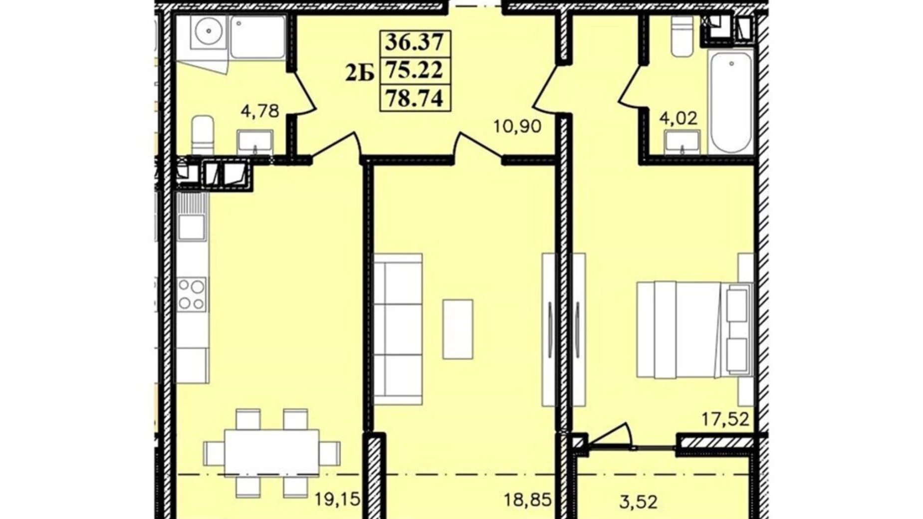 Продается 2-комнатная квартира 78 кв. м в Одессе, ул. Ивана Франко, 40 - фото 2