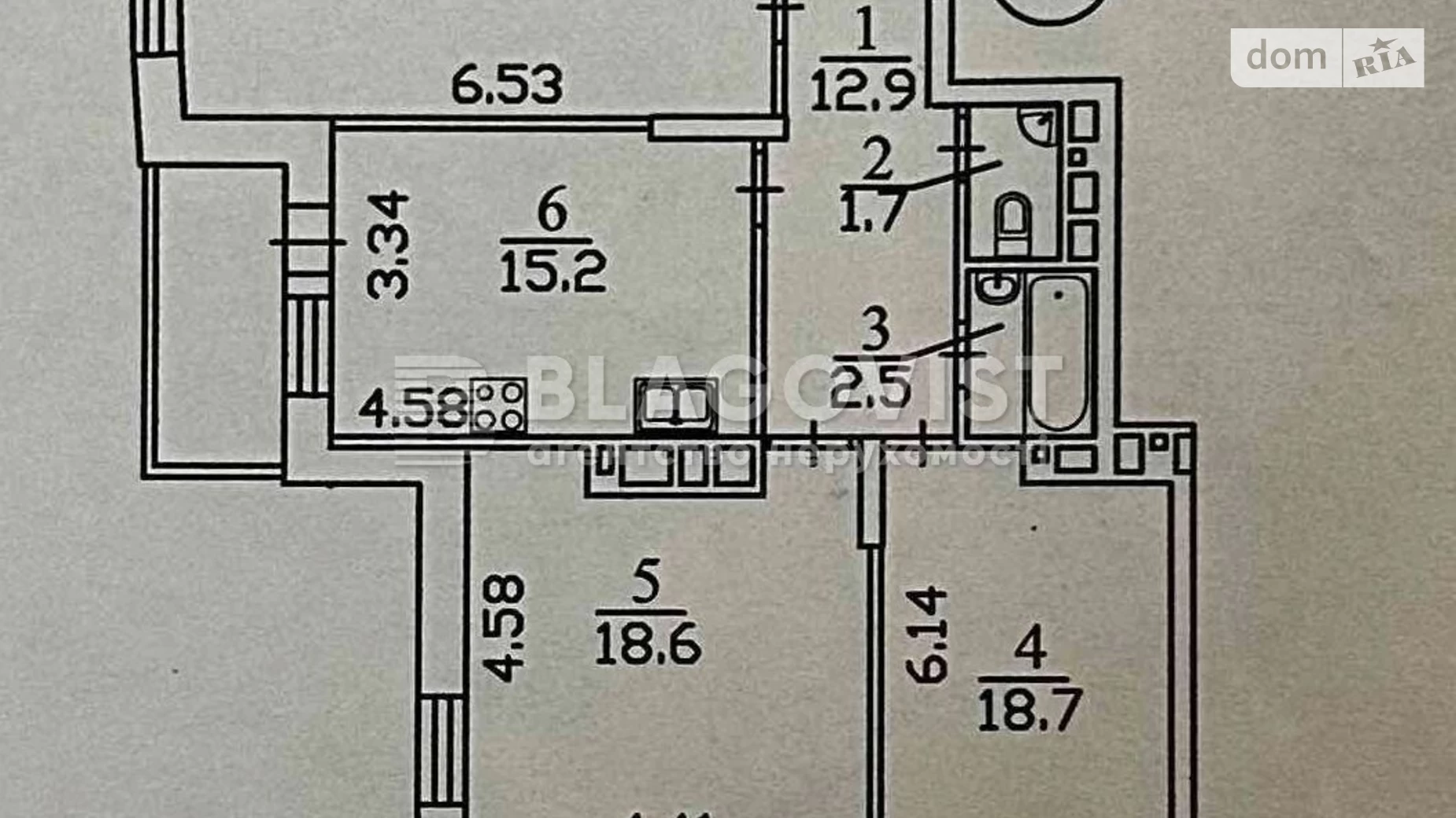 Продается 3-комнатная квартира 102.5 кв. м в Киеве, ул. Голосеевская, 13Б