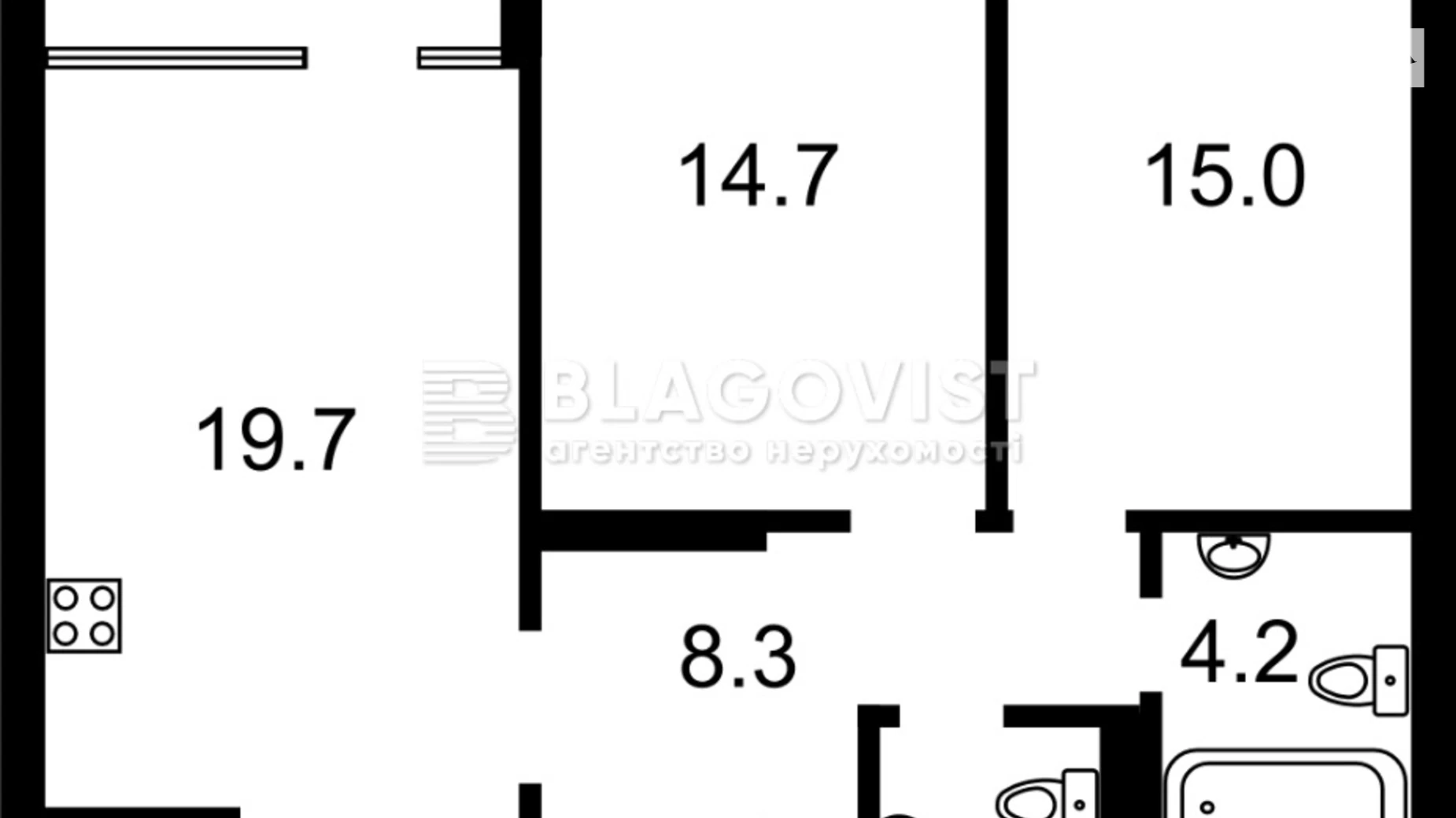 Продается 2-комнатная квартира 67.5 кв. м в Киеве, ул. Евгения Сверстюка, 6Д