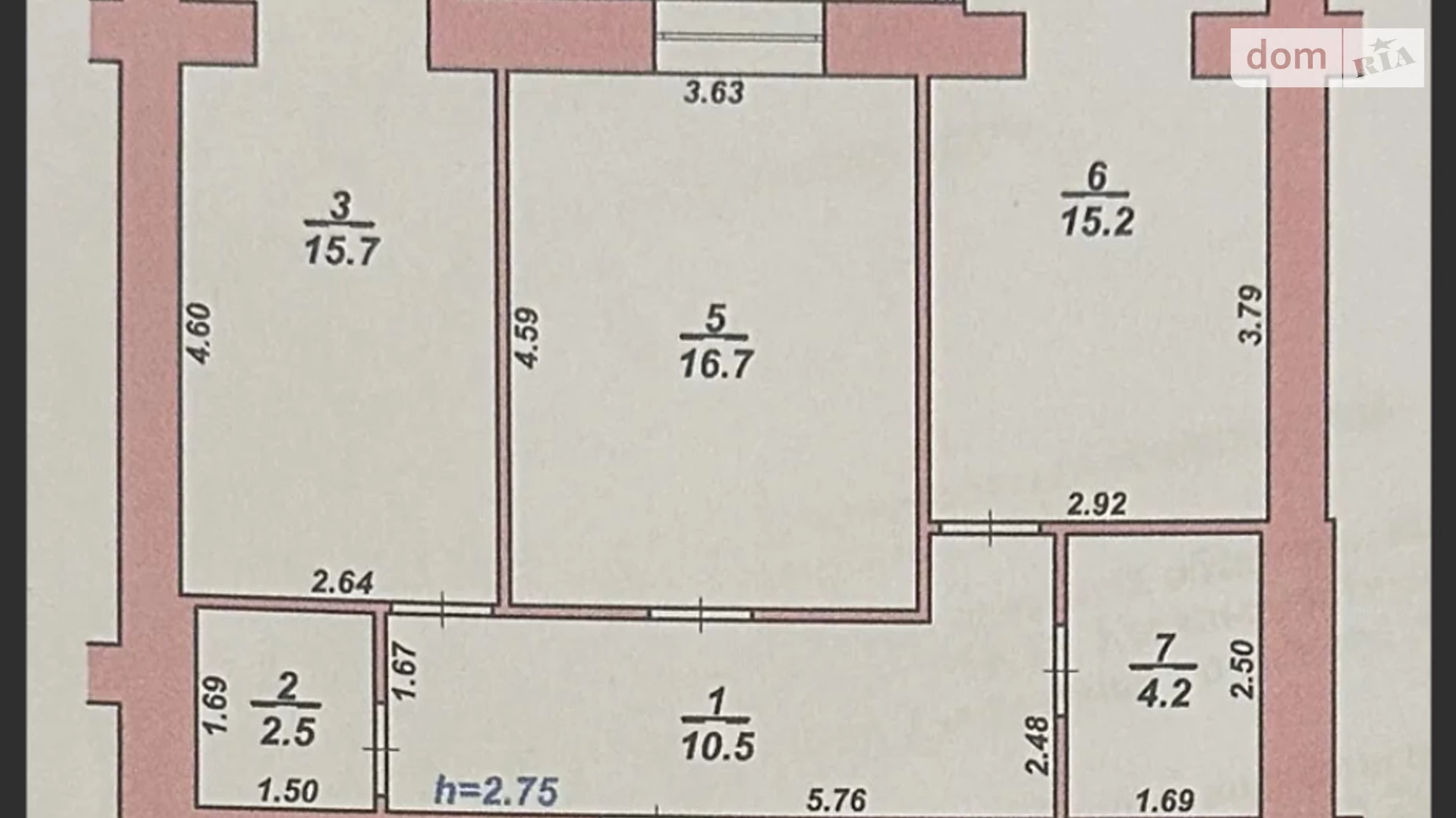 Продается 2-комнатная квартира 67 кв. м в Хмельницком, ул. Гетмана Мазепы(Красовского Маршала)