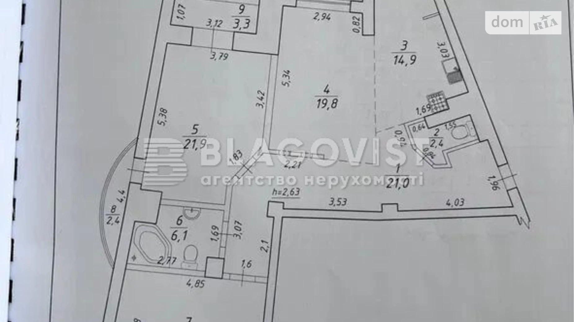 Продається 3-кімнатна квартира 118 кв. м у Києві, вул. Шептицького, 10