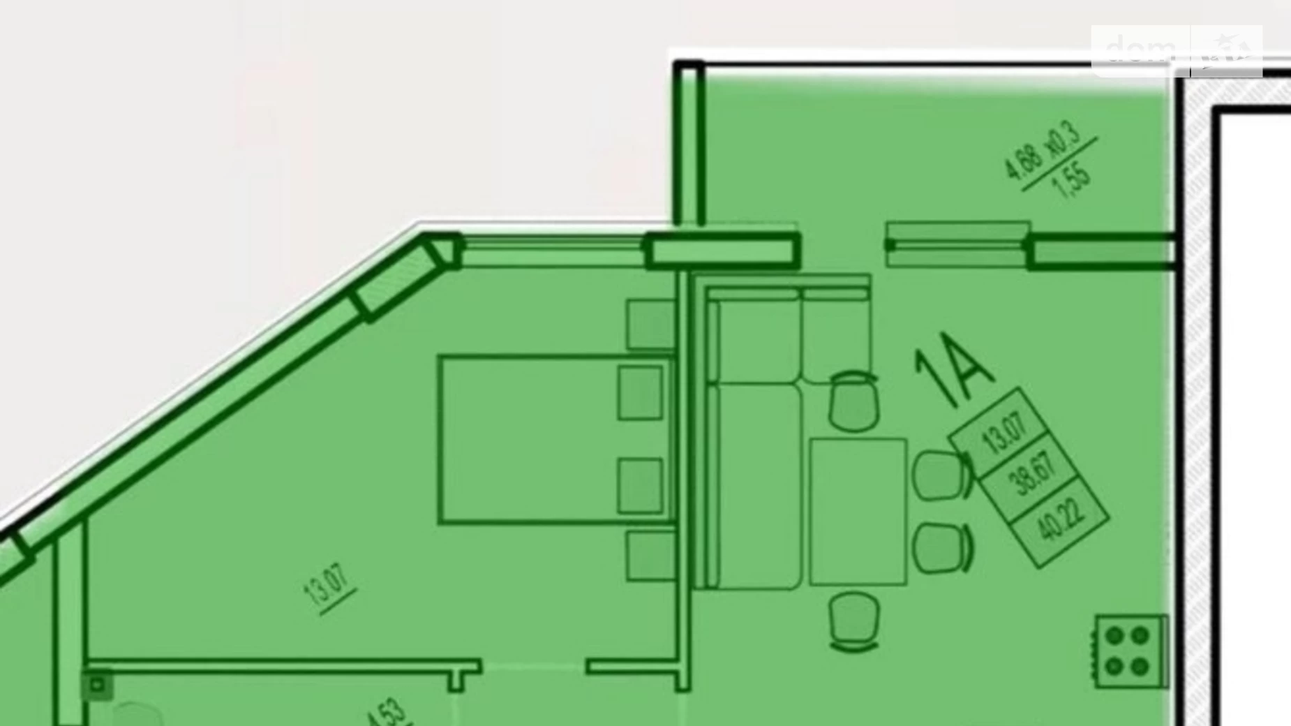 Продается 1-комнатная квартира 41.25 кв. м в Одессе, Фонтанская дор., 6 - фото 2