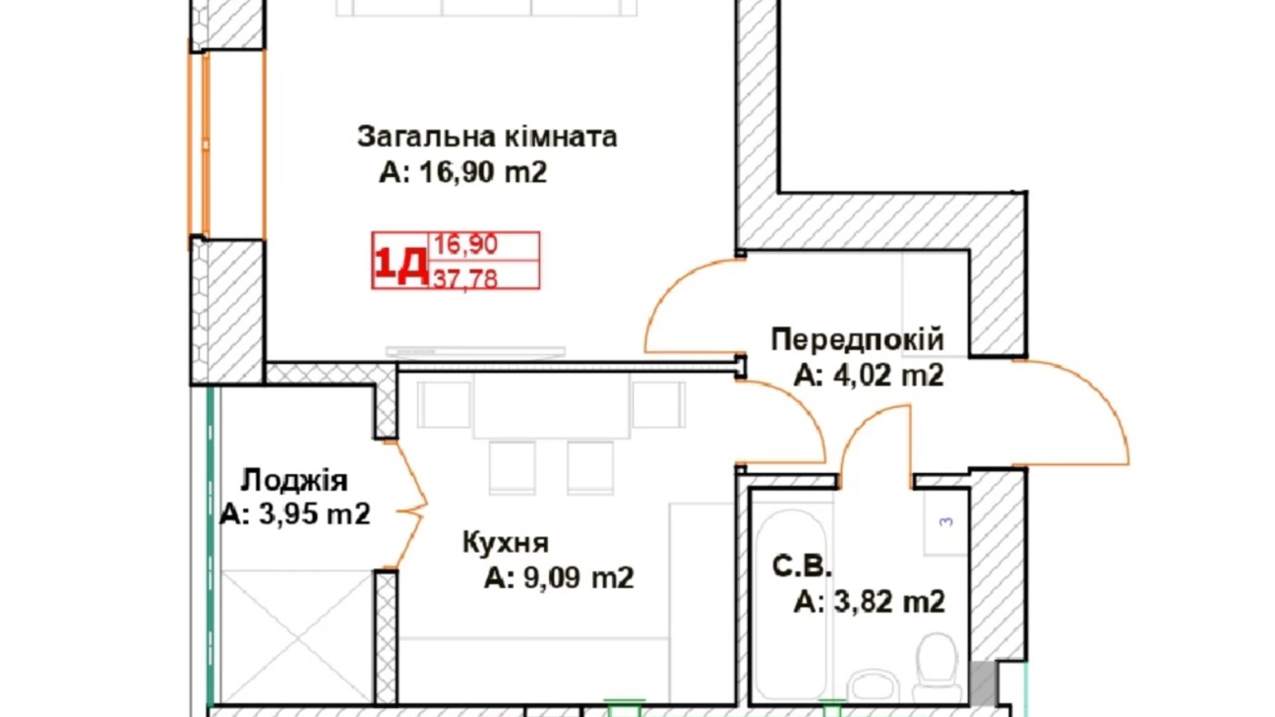 Продается 1-комнатная квартира 37 кв. м в Ирпене, ул. Григория Сковороды, 25 - фото 3