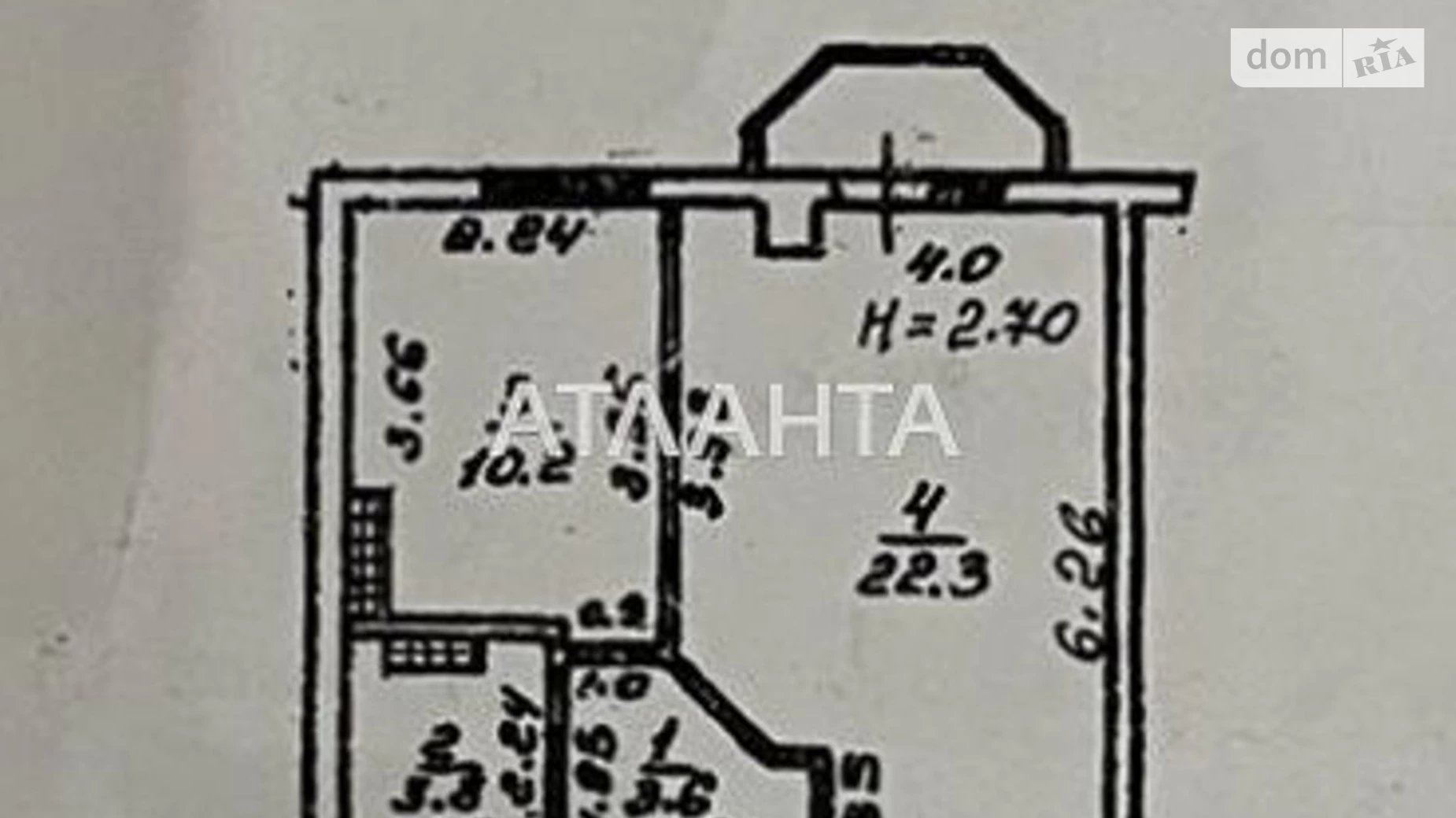 Продається 1-кімнатна квартира 40.5 кв. м у Одесі, вул. Разумовська, 10/12