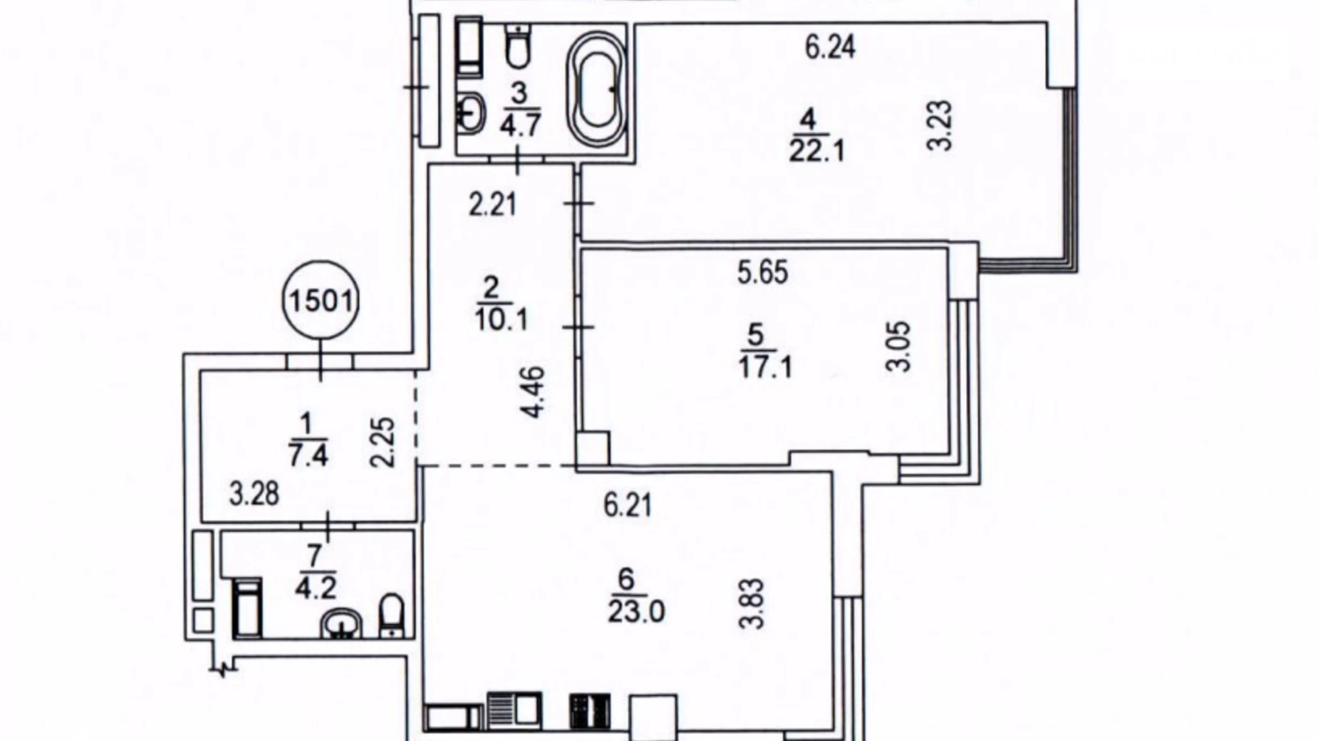 Продается 3-комнатная квартира 89 кв. м в Киеве