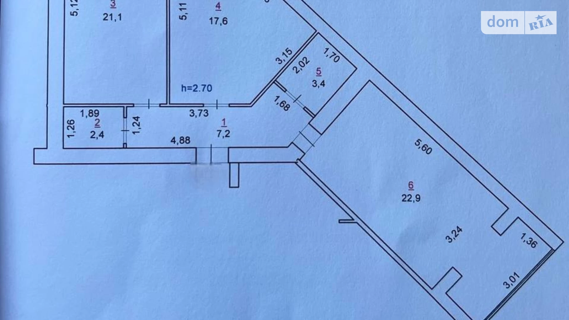 Продается 2-комнатная квартира 75 кв. м в Хмельницком, цена: 59900 $ - фото 4