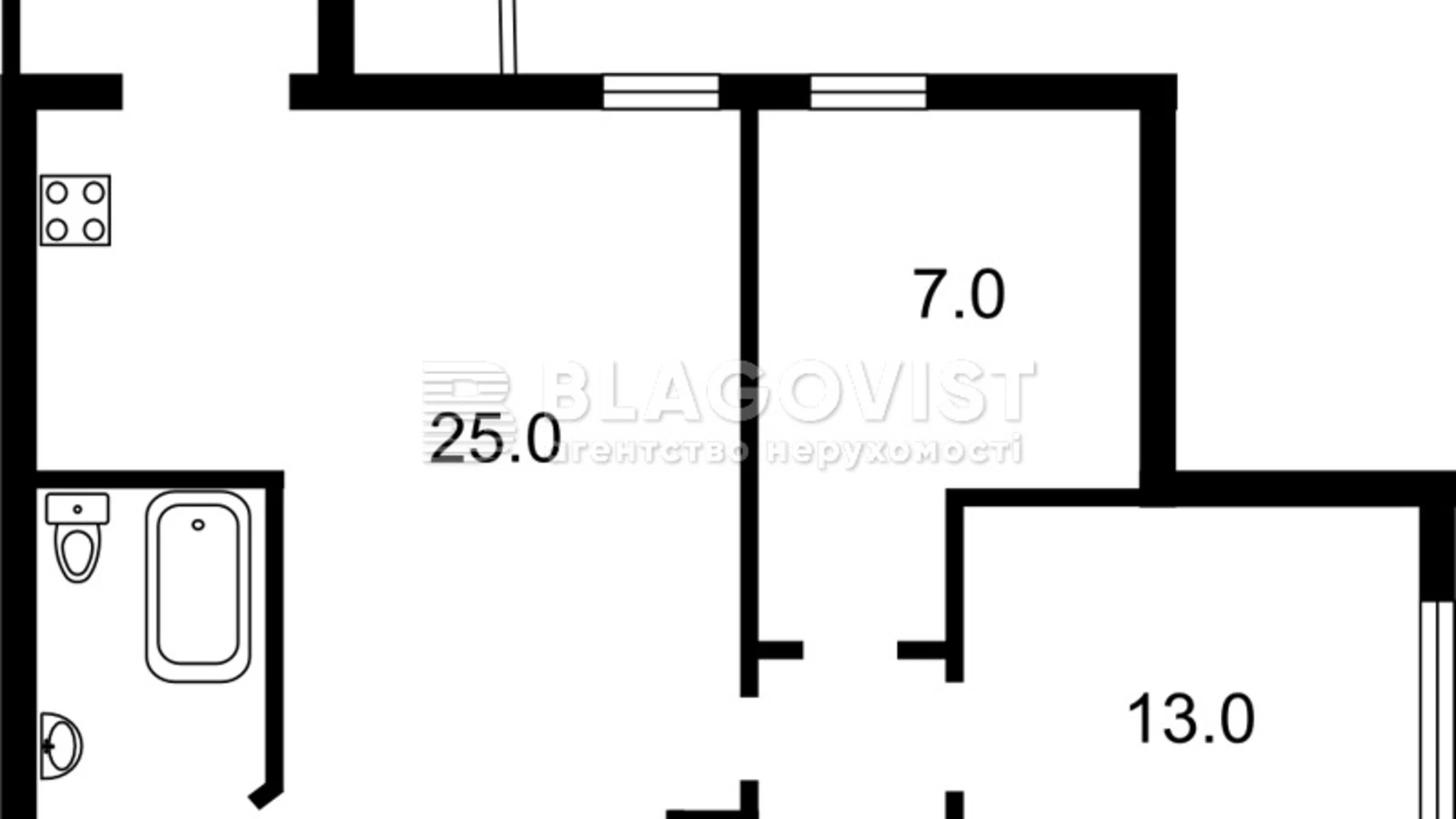 Продается 2-комнатная квартира 67 кв. м в Киеве, ул. Васильевская, 18