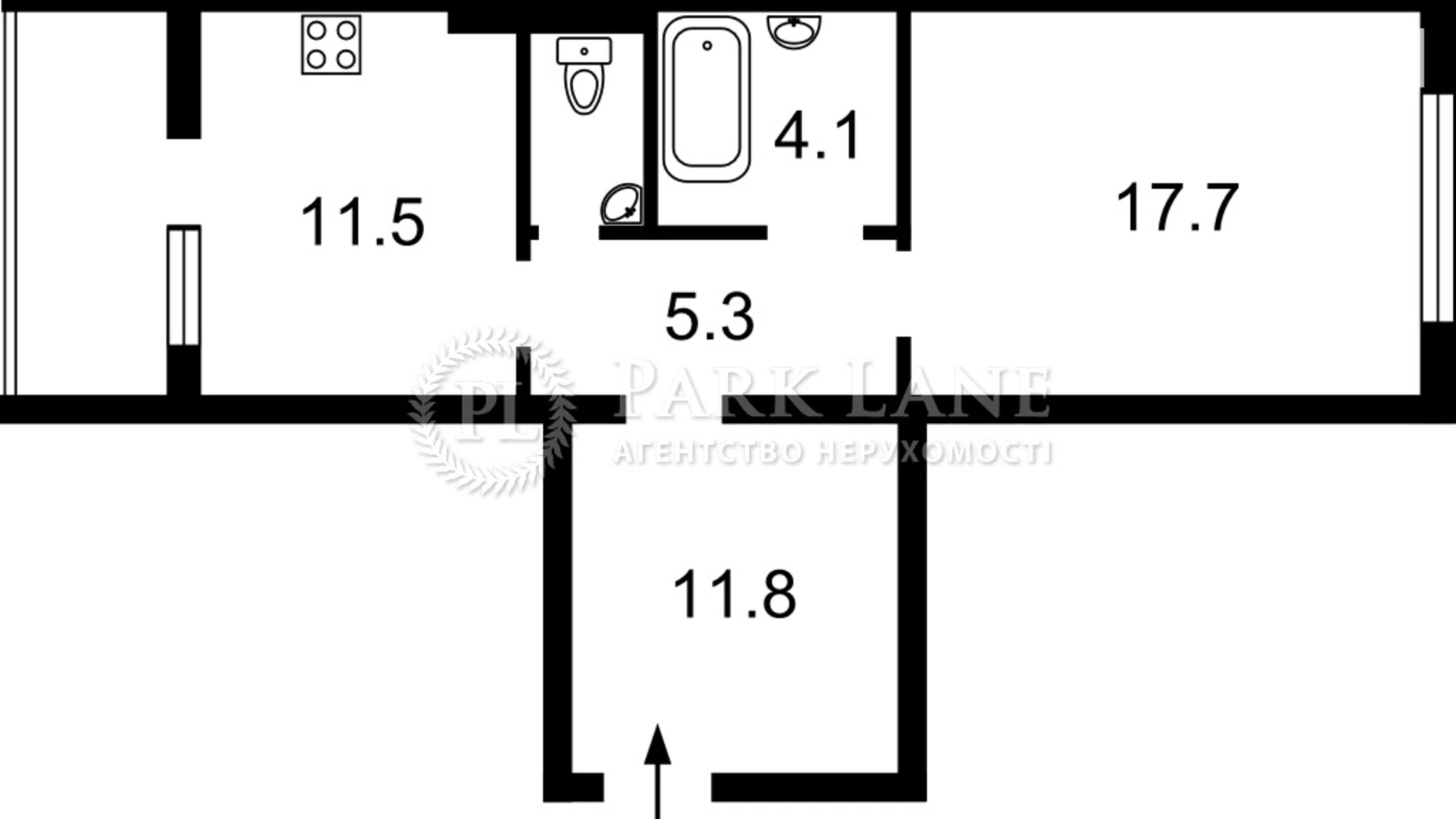 Продается 1-комнатная квартира 55 кв. м в Киеве, пер. Балтийский, 1