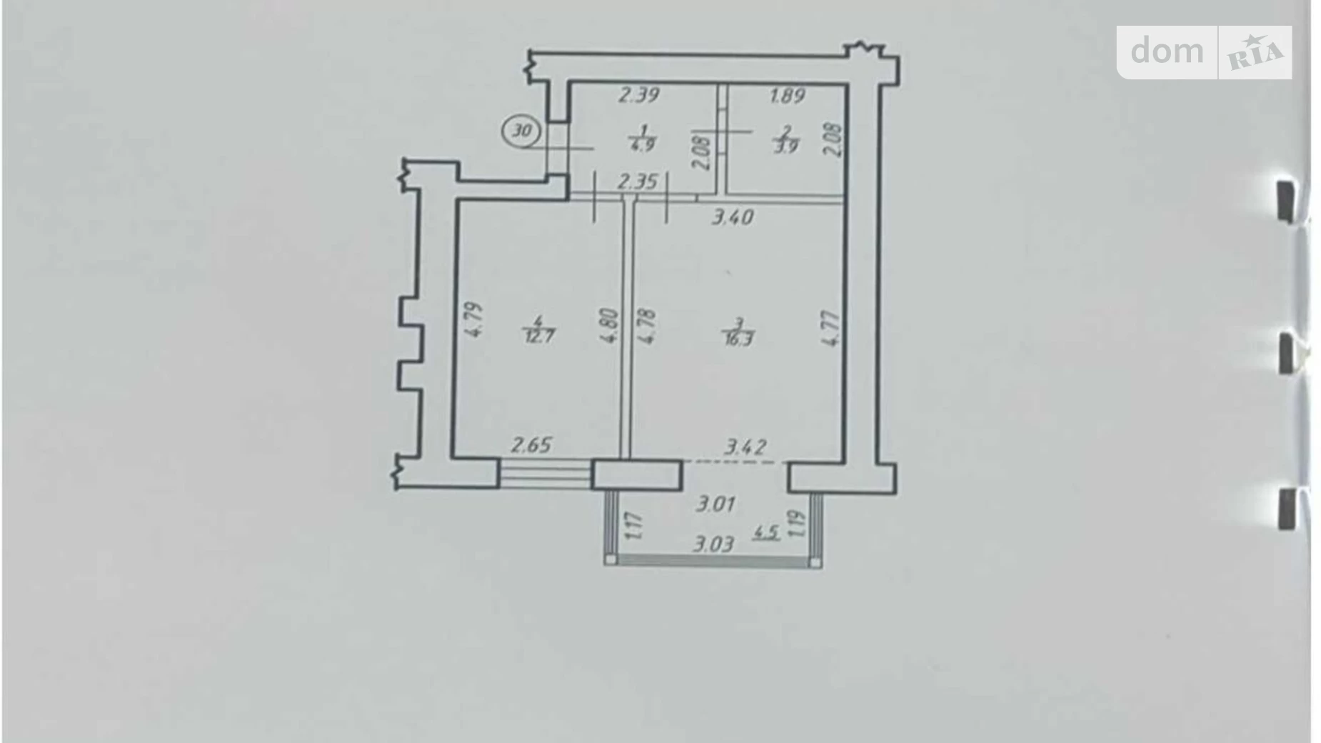 Продается 1-комнатная квартира 41 кв. м в Ивано-Франковске, ул. Национальной Гвардии, 14Ф - фото 3