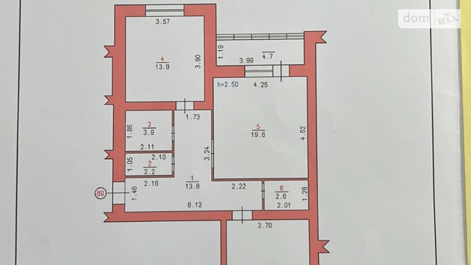 Продается 2-комнатная квартира 77.4 кв. м в Хмельницком, ул. Плоская, 21 - фото 3