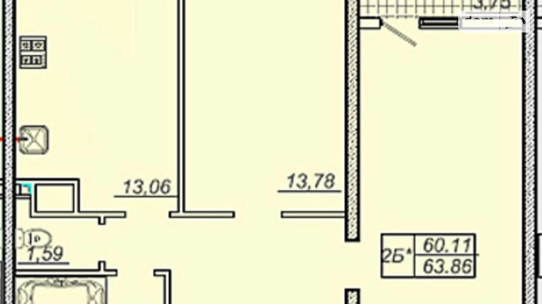 Продается 2-комнатная квартира 65 кв. м в Крыжановка, ул. Академика Сахарова, 3А