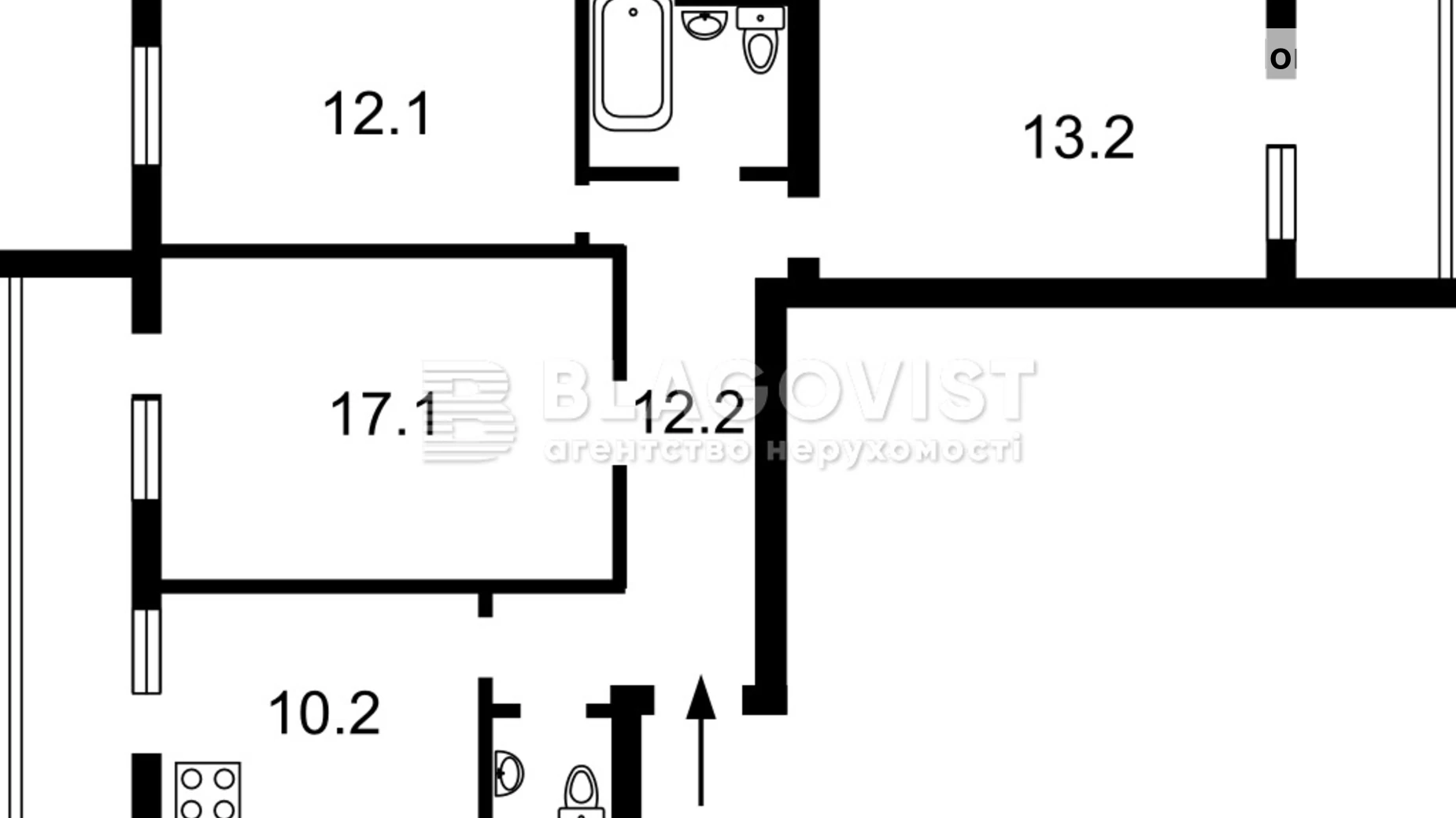 Продается 3-комнатная квартира 76 кв. м в Киеве, ул. Галицкая, 10 - фото 2