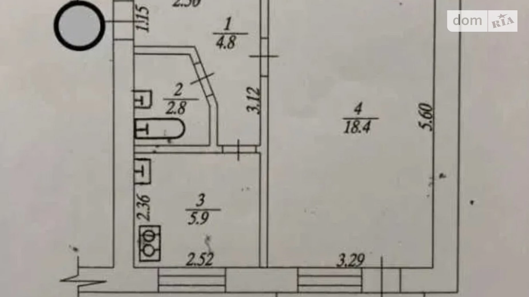 Продается 1-комнатная квартира 32 кв. м в Харькове, просп. Гагарина