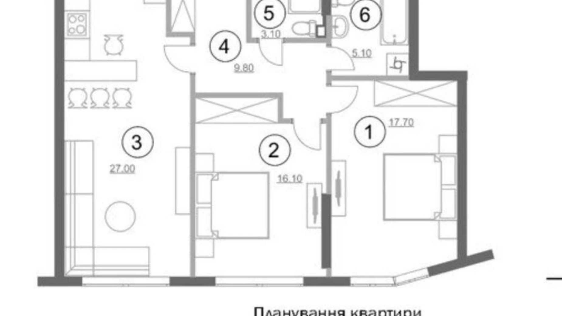 Продается 2-комнатная квартира 79 кв. м в Киеве, ул. Николая Пимоненко, 21 - фото 3
