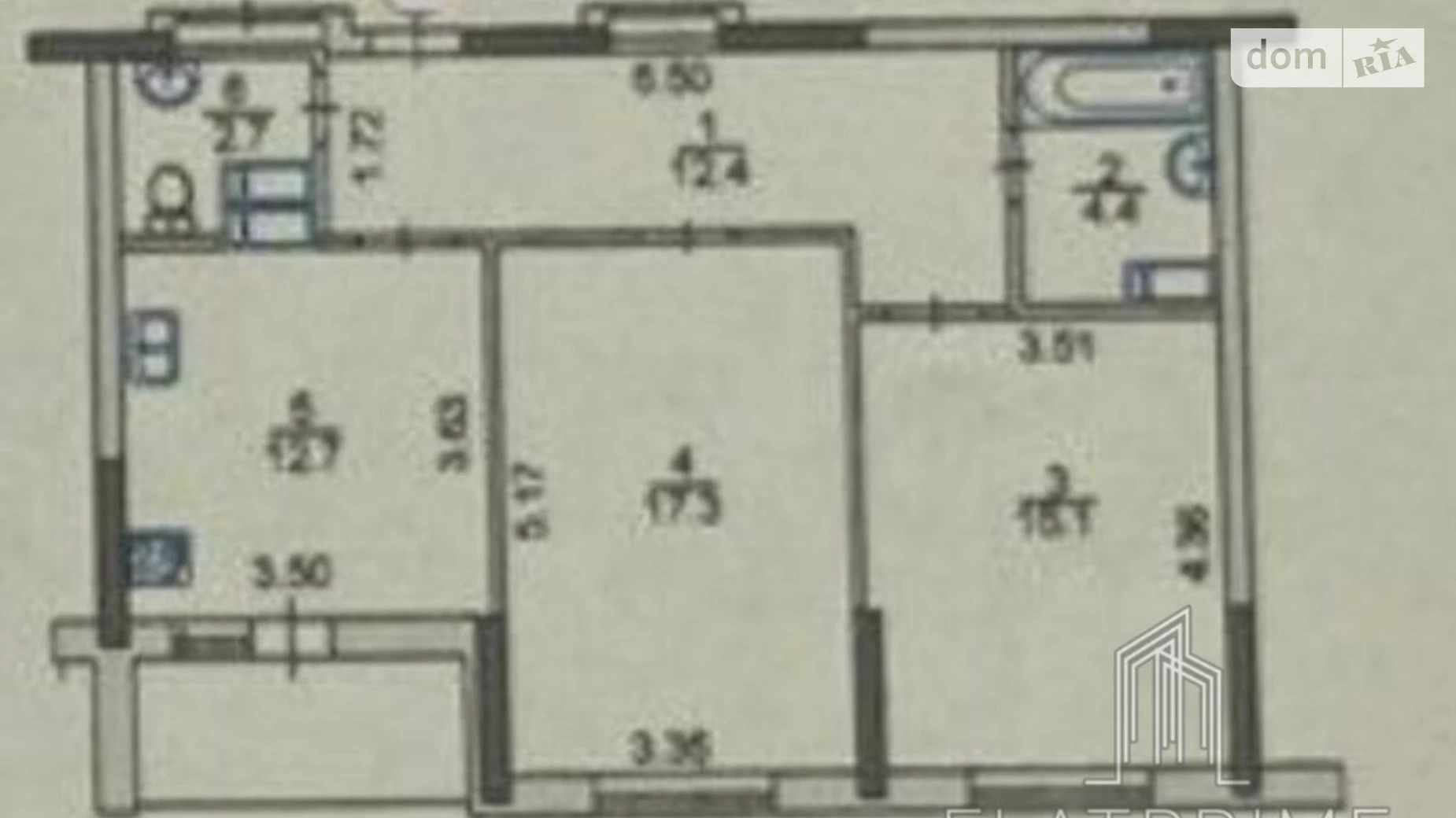 Продается 2-комнатная квартира 66 кв. м в Киеве, ул. Сергeя Данченко, 34