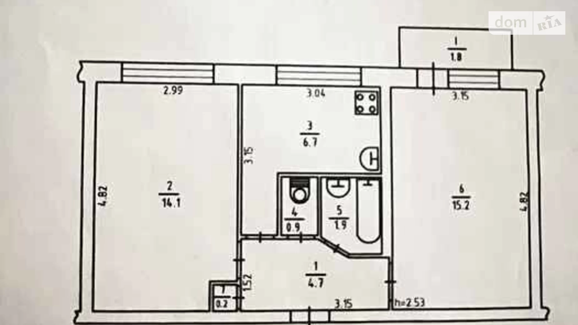 Продается 2-комнатная квартира 46 кв. м в Киеве, просп. Воскресенский(Перова), 42Б - фото 4