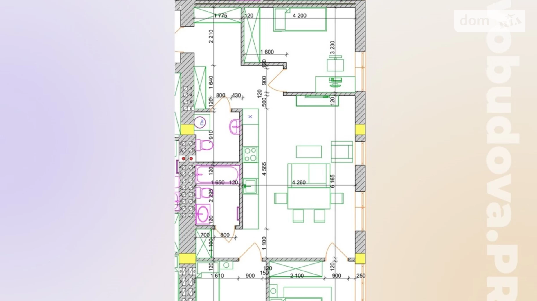 Продается 3-комнатная квартира 74.97 кв. м в Минае, ул. Августина Волошина - фото 2