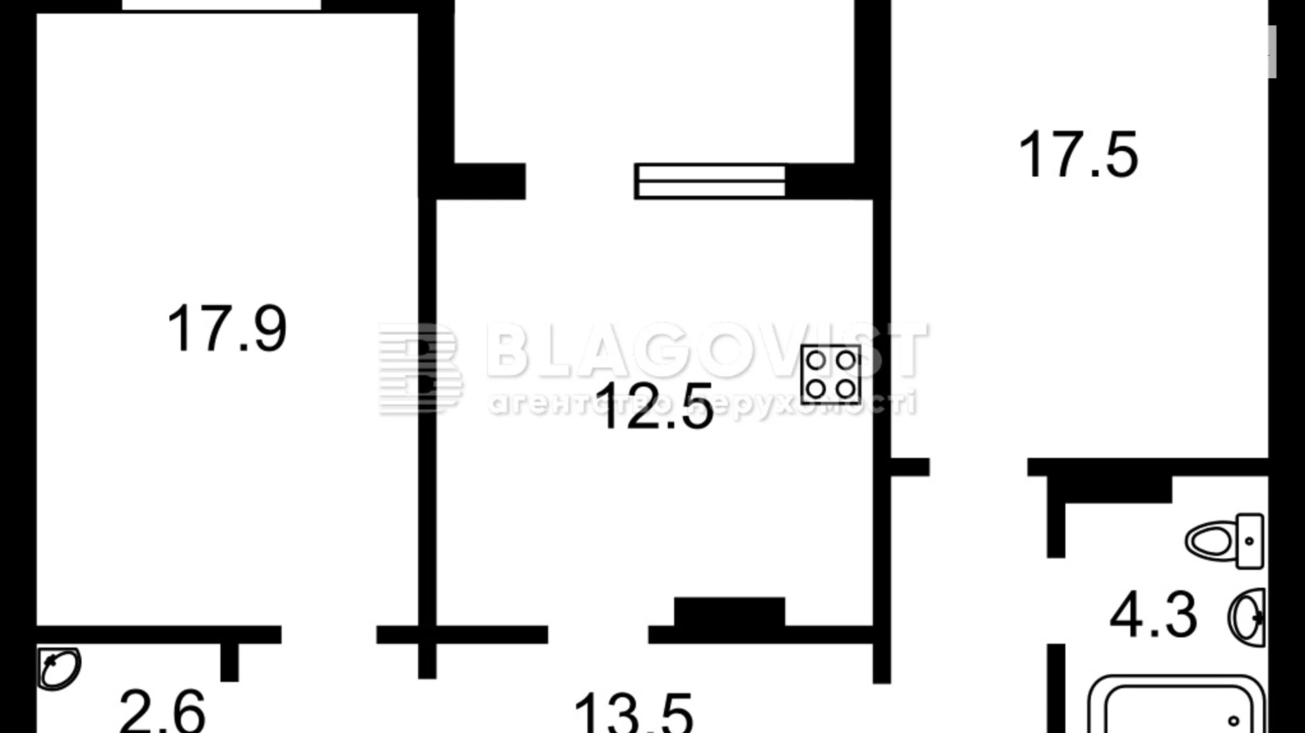 Продается 2-комнатная квартира 70.4 кв. м в Киеве, ул. Ломоносова, 36А - фото 2