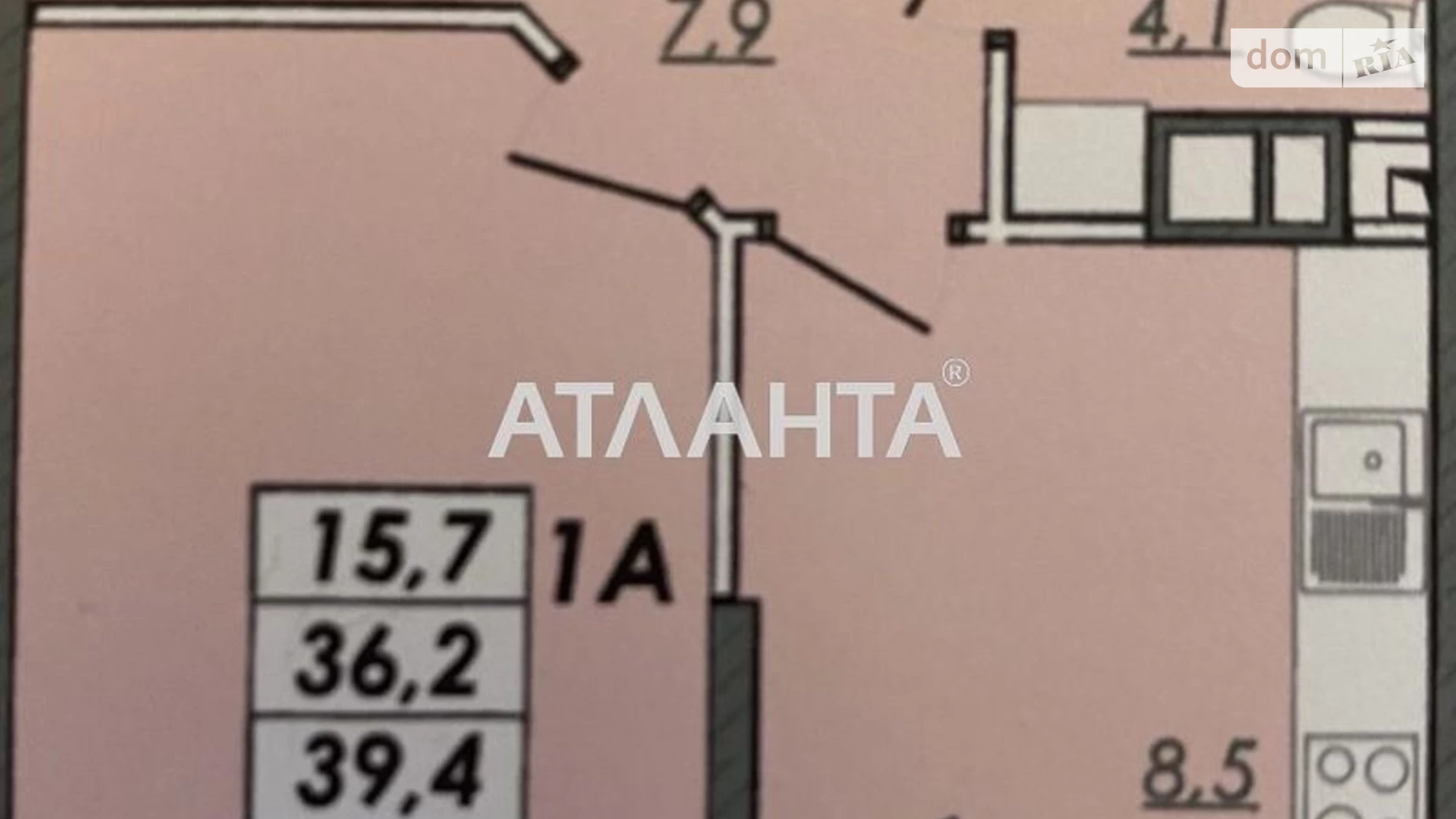 Продается 1-комнатная квартира 39.6 кв. м в Одессе, Овидиопольская дор.