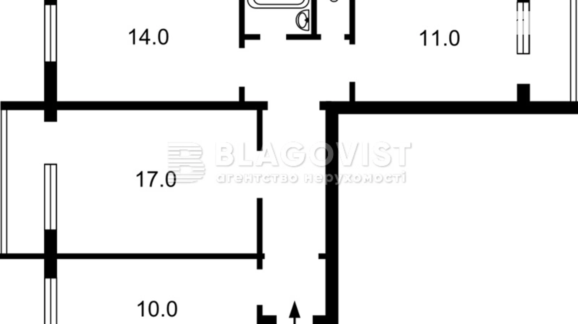 Продается 3-комнатная квартира 65 кв. м в Киеве, ул. Никольско-Слободская, 6/2