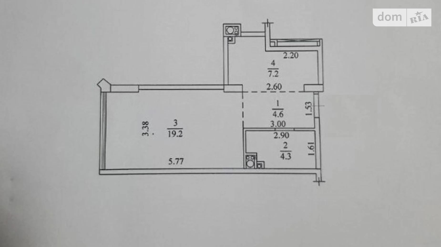 Продается 1-комнатная квартира 35.3 кв. м в Одессе, ул. Паустовского, 42/1