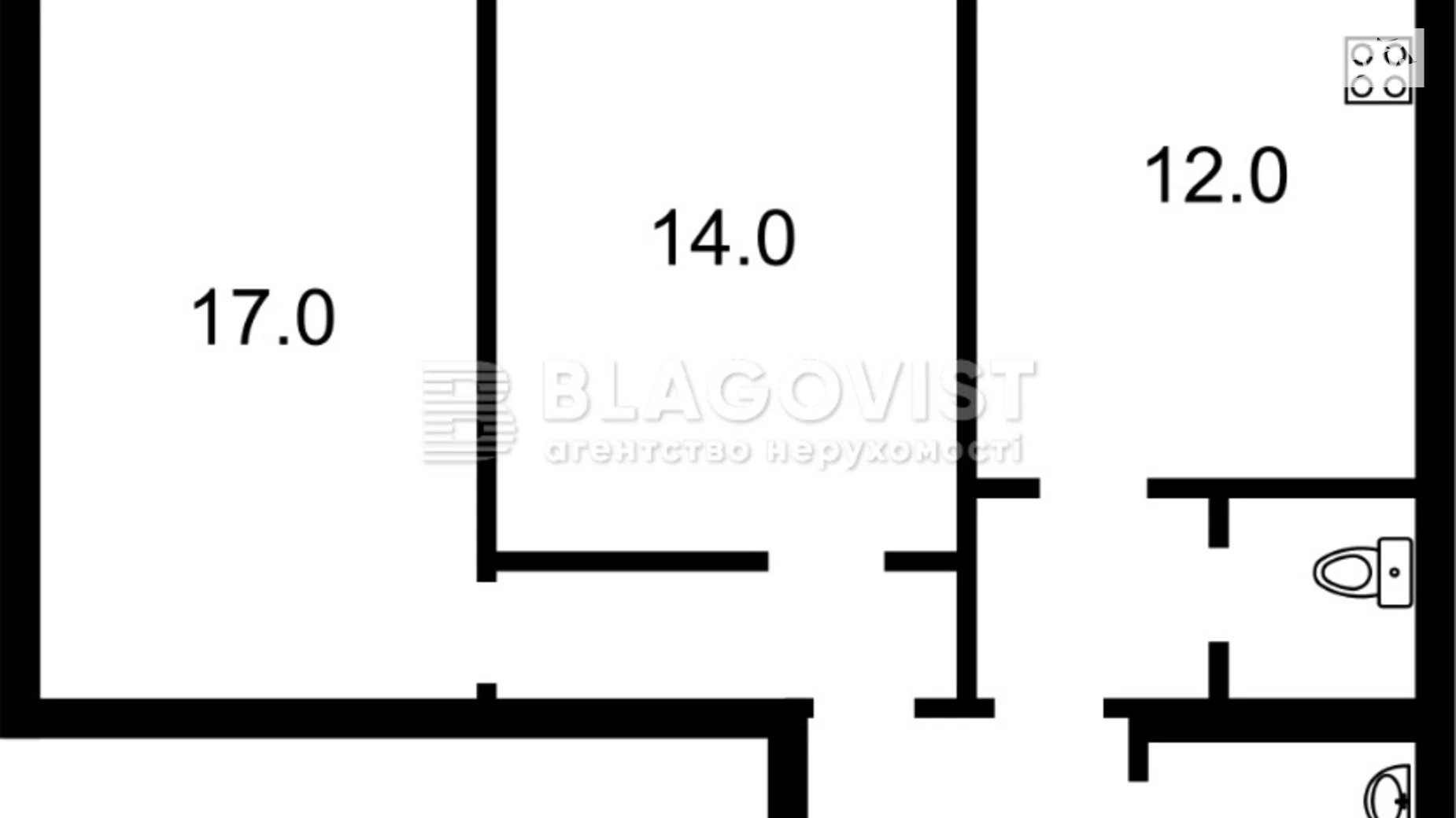 Продается 2-комнатная квартира 64 кв. м в Киеве, ул. Софии Русовой, 7Г