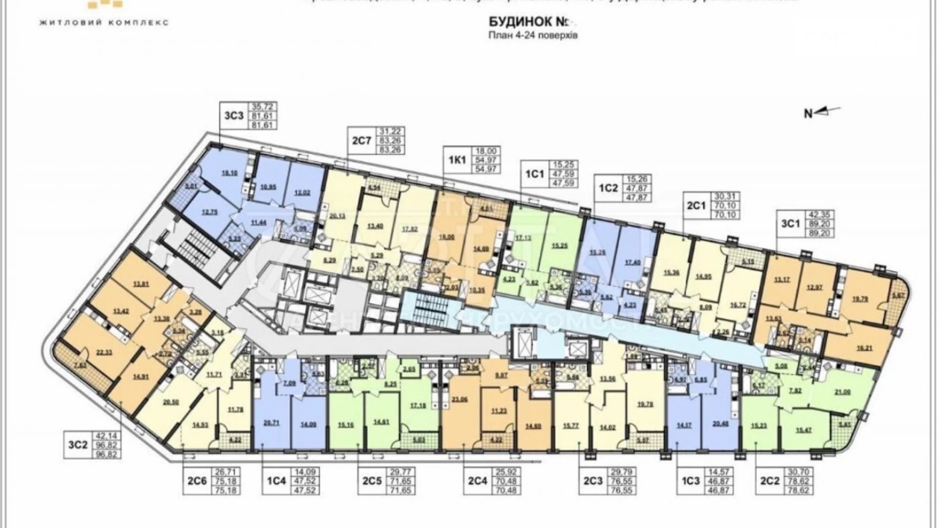 Продается 2-комнатная квартира 76.49 кв. м в Киеве, наб. Днепровская