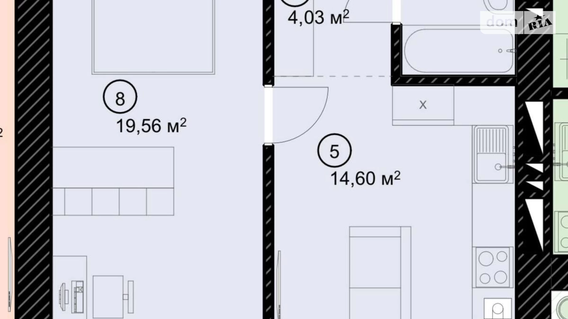 Продається 1-кімнатна квартира 41 кв. м у Івано-Франківську, вул. Кисілевської Ольги - фото 2