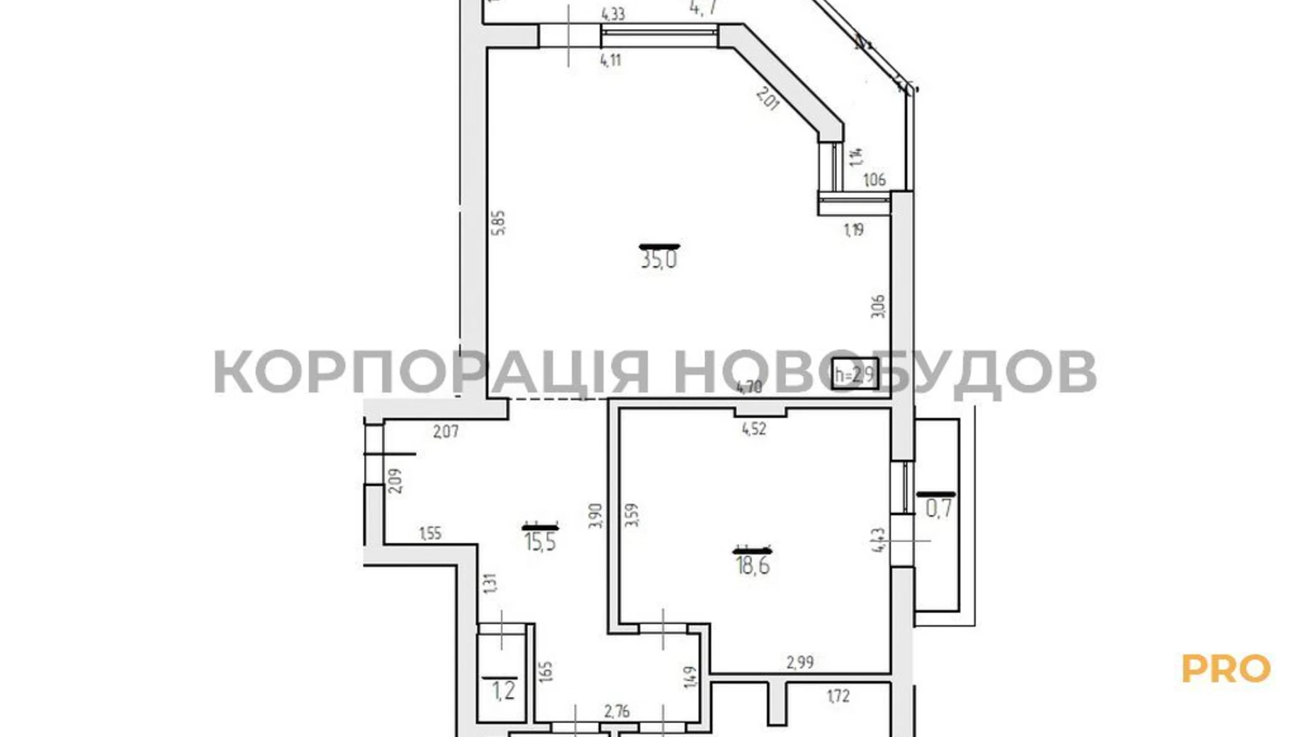 Продается 2-комнатная квартира 97.4 кв. м в Ужгороде, ул. Анатолия Тегзы(Воссоединения) - фото 2