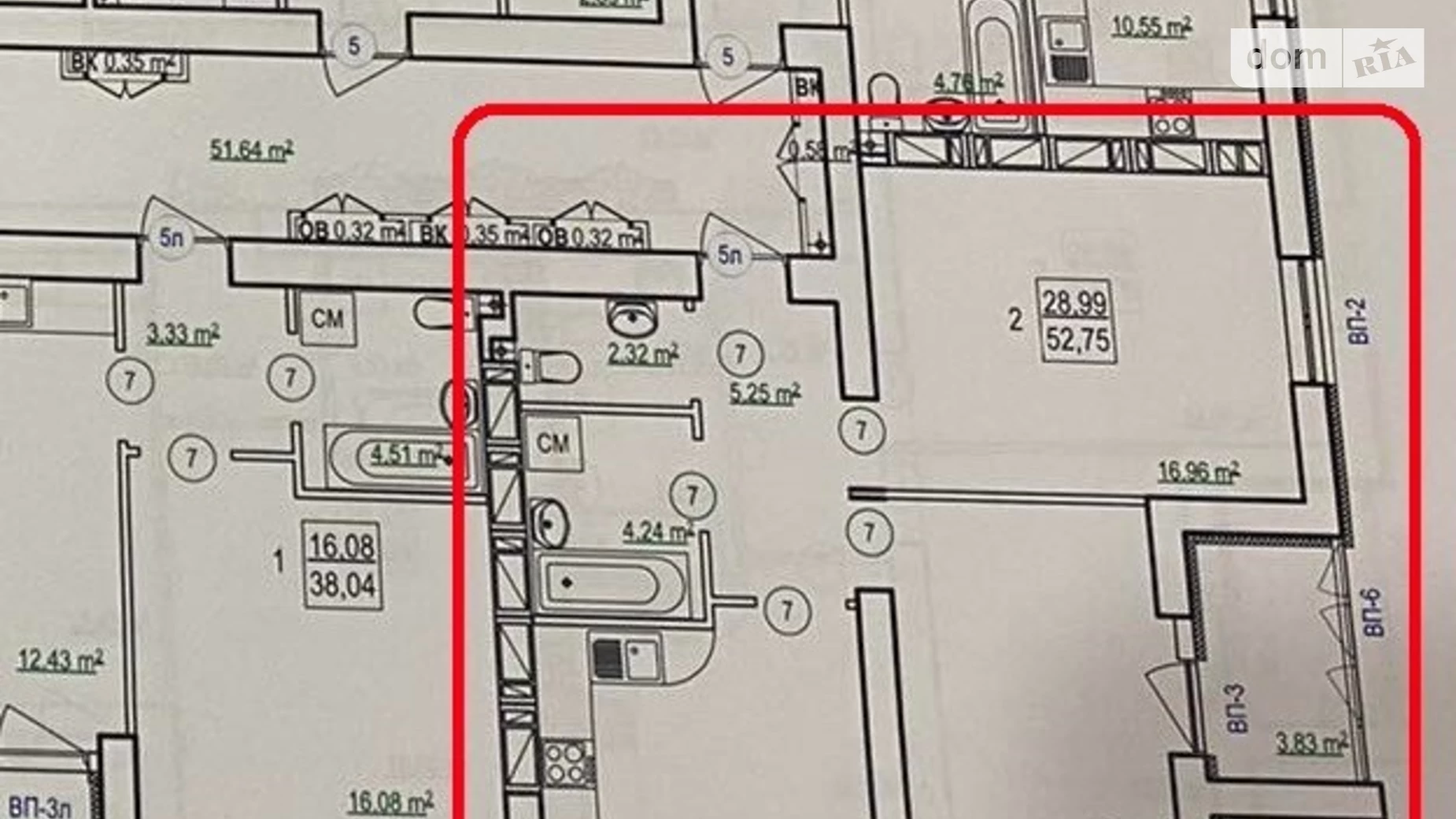 Продается 2-комнатная квартира 52.75 кв. м в Харькове, ул. Полтавский Шлях, 184А - фото 2