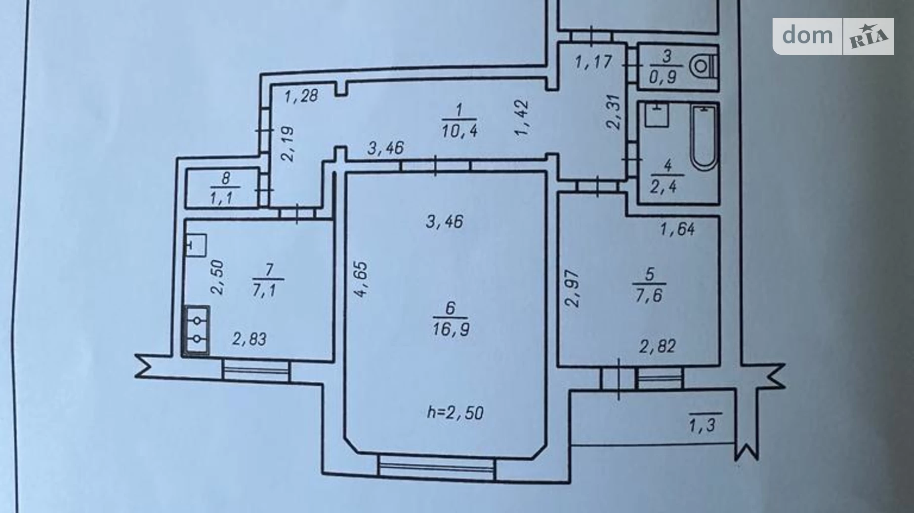Продается 3-комнатная квартира 65 кв. м в Хмельницком, ул. Романа Шухевича(Курчатова) - фото 2