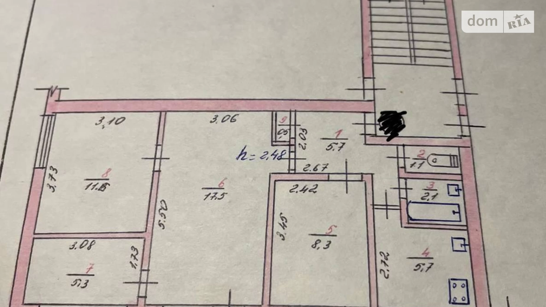 Продается 4-комнатная квартира 58 кв. м в Хмельницком, ул. Казацкая - фото 4