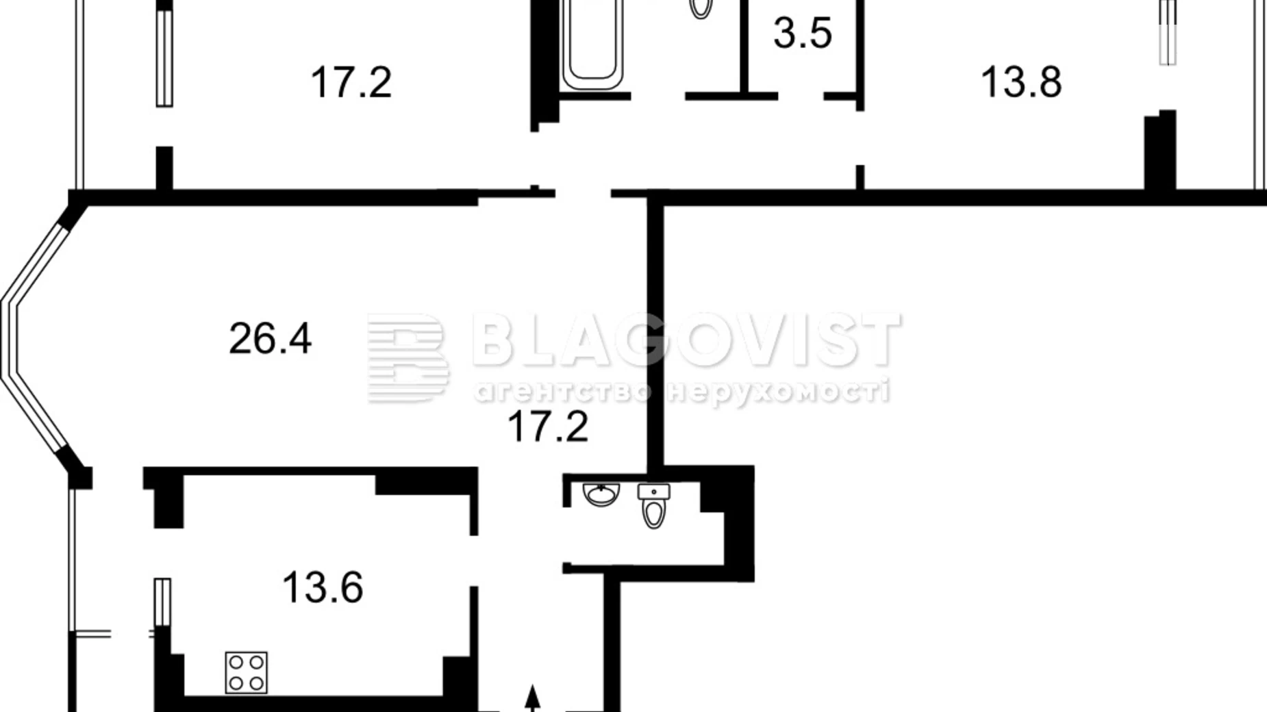 Продается 4-комнатная квартира 116 кв. м в Киеве, ул. Николая Голего(Лебедева-Кумача), 7В