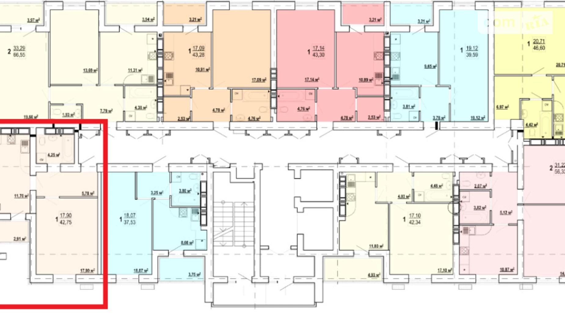 Продается 1-комнатная квартира 42.75 кв. м в Харькове, ул. Борткевича, 15