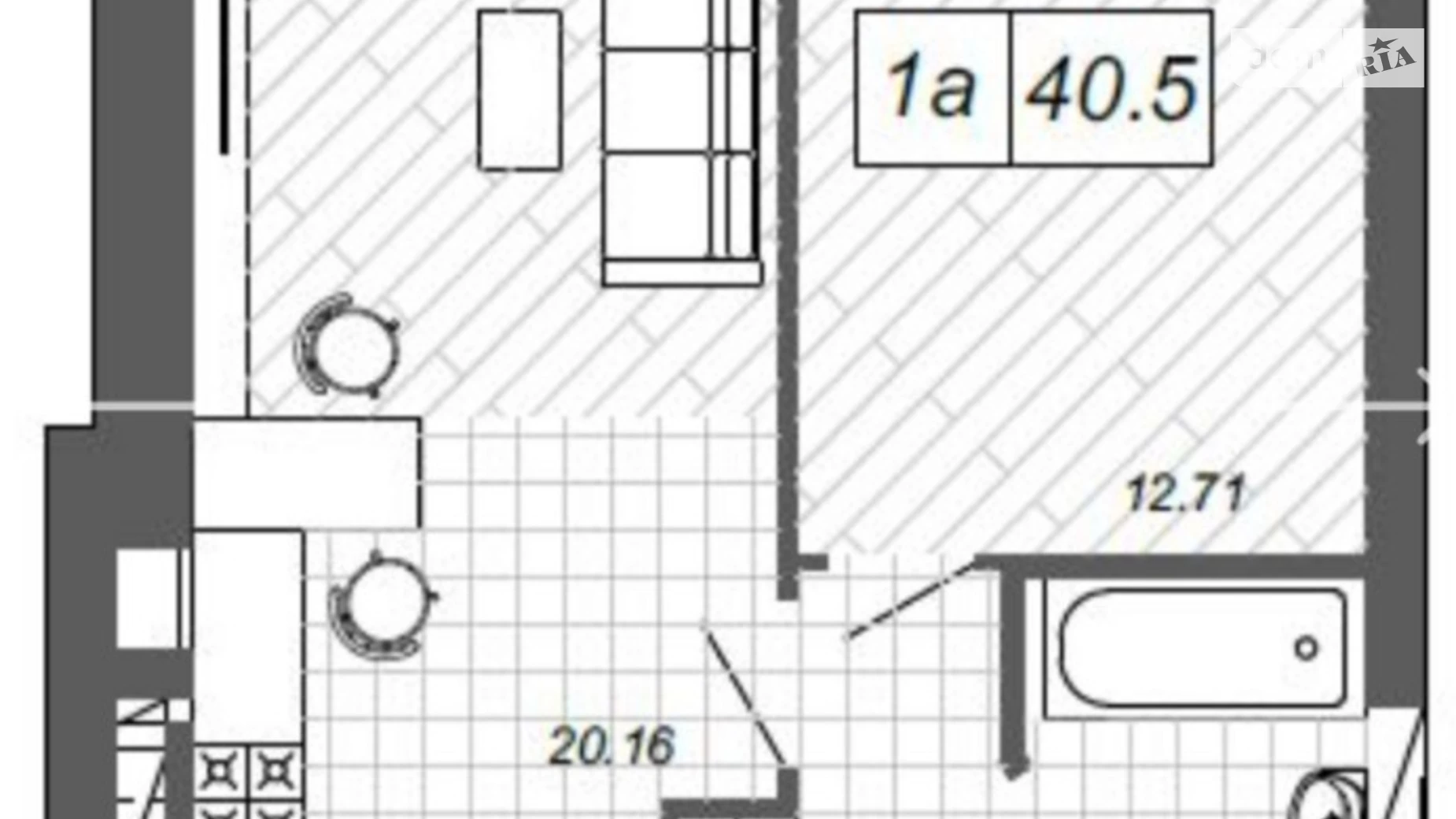 Продается 1-комнатная квартира 40.5 кв. м в Ирпене, ул. Василия Стуса(Пушкинская), 27 - фото 2